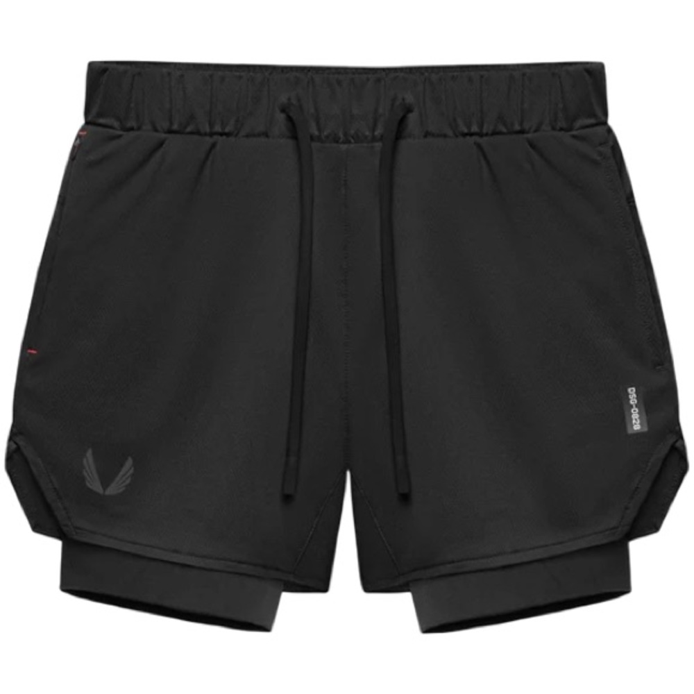 ASRV 0828. AEROSILVER® 5" LINER SHORT - BLACK "BLACK WINGS"/BLACK